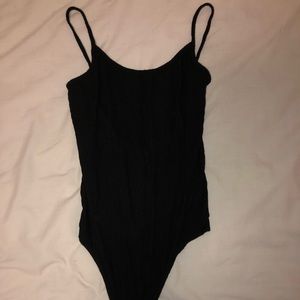 Low back black bodysuit